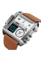 Reloj Skmei 1584 Dual Time Tablero Blanco - Cafe de Vintage Accessories