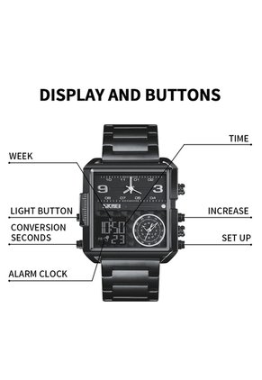 Reloj Skmei 1584 Dual Time - Negro