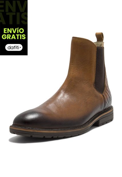 Bota Para Hombre Cuero Miel Croco Viola 1001