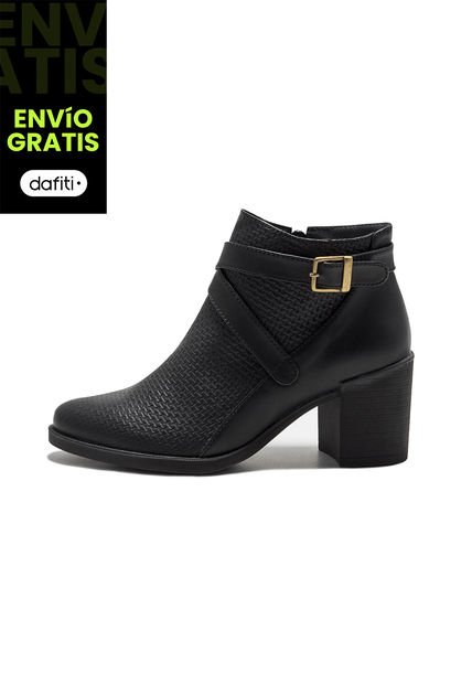 Botin Mujer Negro Viola Edina