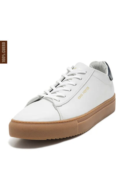 Tenis Para Hombre Cuero Blanco Viola Raimon