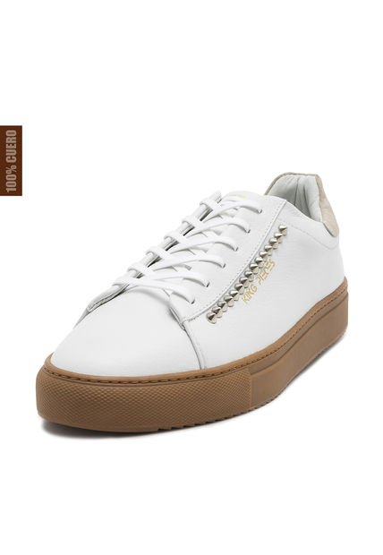 Tenis Para Hombre Cuero Blanco Viola Raimon T