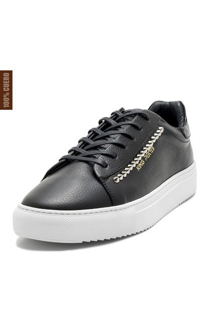 Tenis Para Hombre Cuero Negro Viola Raimon T