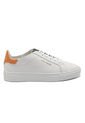 Tenis Para Hombre Cuero Blanco X Naranja Viola Rayden de Viola