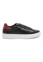 Tenis Para Hombre Cuero Negro X Rojo Viola Raimon T de Viola