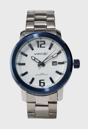 Reloj Plateado-Azul Virox