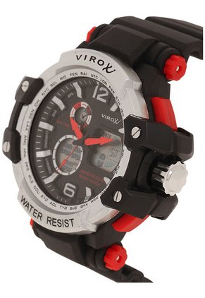 Reloj Negro-Gris-Rojo Virox