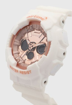 Reloj Blanco-Oro Rosa Virox