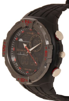 Reloj Negro.Gris-Rojo Virox
