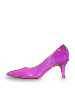 Tacón Medio Satinado Multi Rosa