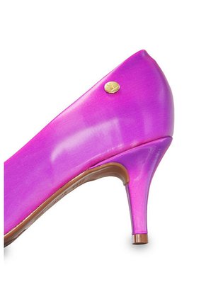 Tacón Medio Satinado Multi Rosa