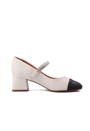 Tacon Bajo Blanco Negro Plata Vizzano