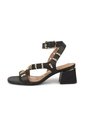 Sandalia Tacon Bajo Cuadrado Pelica Negro Vizzano de Vizzano