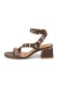 Sandalia Tacon Bajo Cuadrado Café-Chocolate Vizzano de Vizzano