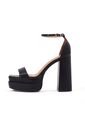 Sandalia Plataforma Tacón Negro Napa Vizzano de Vizzano