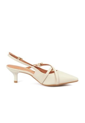 TACON BAJO MULE MARFIL DORADO VIZZANO