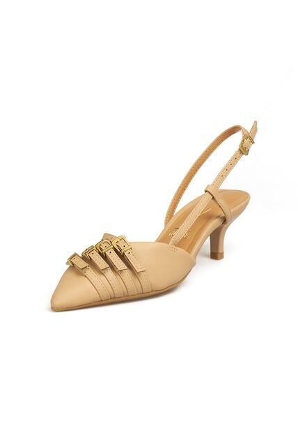 TACON BAJO BEIGE DORADO VIZZANO