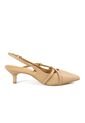 TACON BAJO MULE BEIGE DORADO VIZZANO de Vizzano