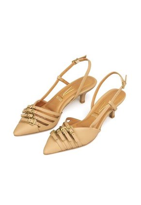 TACON BAJO BEIGE DORADO VIZZANO