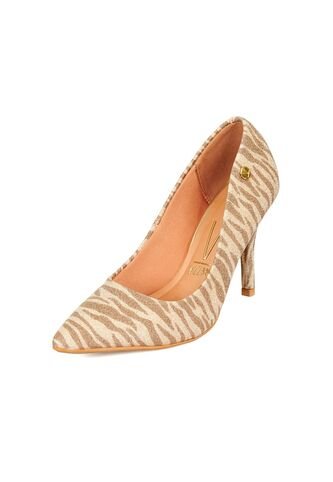 Tacon Alto Stiletto Dorado Animal Print Glitter Vizzano Vizzano