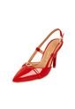 Tacon Alto Rojo-Rubi Slingback Vizzano de Vizzano