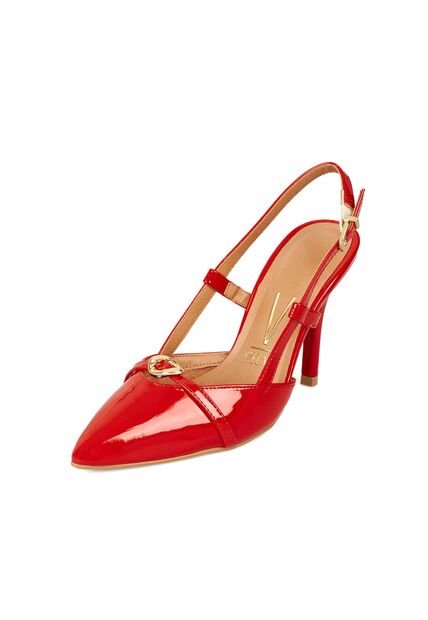 Tacon Alto Rojo-Rubi Slingback Vizzano