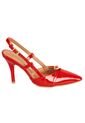 Tacon Alto Rojo-Rubi Slingback Vizzano de Vizzano