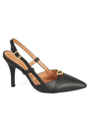 Tacon Alto Negro Slingback Vizzano
