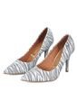 Tacon Alto Stiletto Plata Animal Print Glitter Vizzano de Vizzano