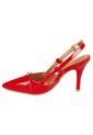 Tacon Alto Rojo-Rubi Slingback Vizzano de Vizzano