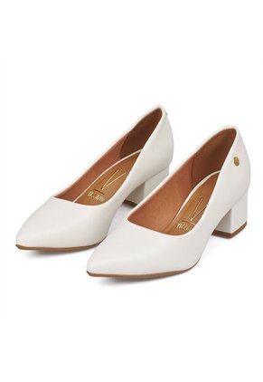 Tacon Medio Cuadrado Blanco-Marfil Vizzano