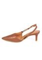 Tacon Medio Slingback Café-Mocca Croco Vizzano de Vizzano