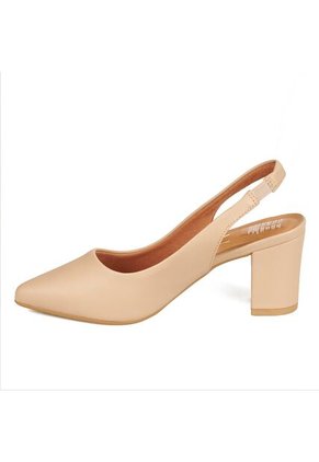 Tacon Medio Cuadrado Slingback Beige Vizzano