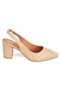 Tacon Medio Cuadrado Slingback Beige Vizzano de Vizzano