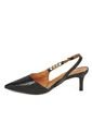 Tacon Medio Slingback Negro Croco Vizzano de Vizzano