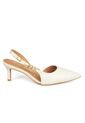 Tacon Medio Slingback Blanco-Marfil Croco Vizzano de Vizzano