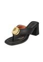 Sandalia Tacon Medio Cuadrado Negro Vizzano de Vizzano