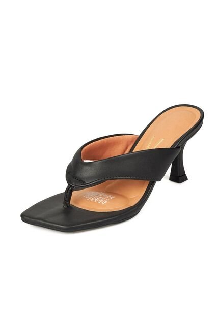 Sandalia Tacon Medio Flip Flop Negro Vizzano