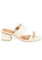Sandalia Tacon Medio Mule Blanco-Marfil Vizzano de Vizzano