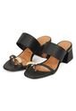 Sandalia Tacon Medio Mule Negro Vizzano de Vizzano