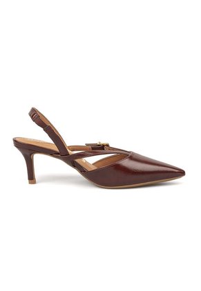 Tacon Medio Slingback Rojo-Carmin Oscuro Vizzano