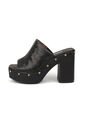 Sandalia Tacon Alto Cuadrado Mule Piton Negro Vizzano de Vizzano