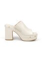 Sandalia Tacon Alto Cuadrado Mule Piton Marfil Vizzano de Vizzano