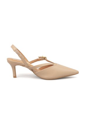 Tacon Medio Slingback Pelica Beige Vizzano