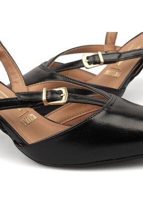 Tacon Medio Slingback Napa Imperiale Negro Vizzano
