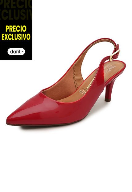 Tacón Medio  Rojo Vizzano