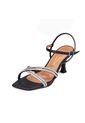 Sandalia Tacon Medio Negro-Cristal Vizzano de Vizzano