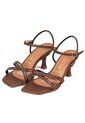 Sandalia Tacon Medio Café-Capuccino Cristal Vizzano de Vizzano
