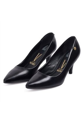 Tacon Medio Negro-Negro Stiletto Vizzano