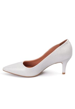 Tacon Medio Plateado Stiletto Vizzano